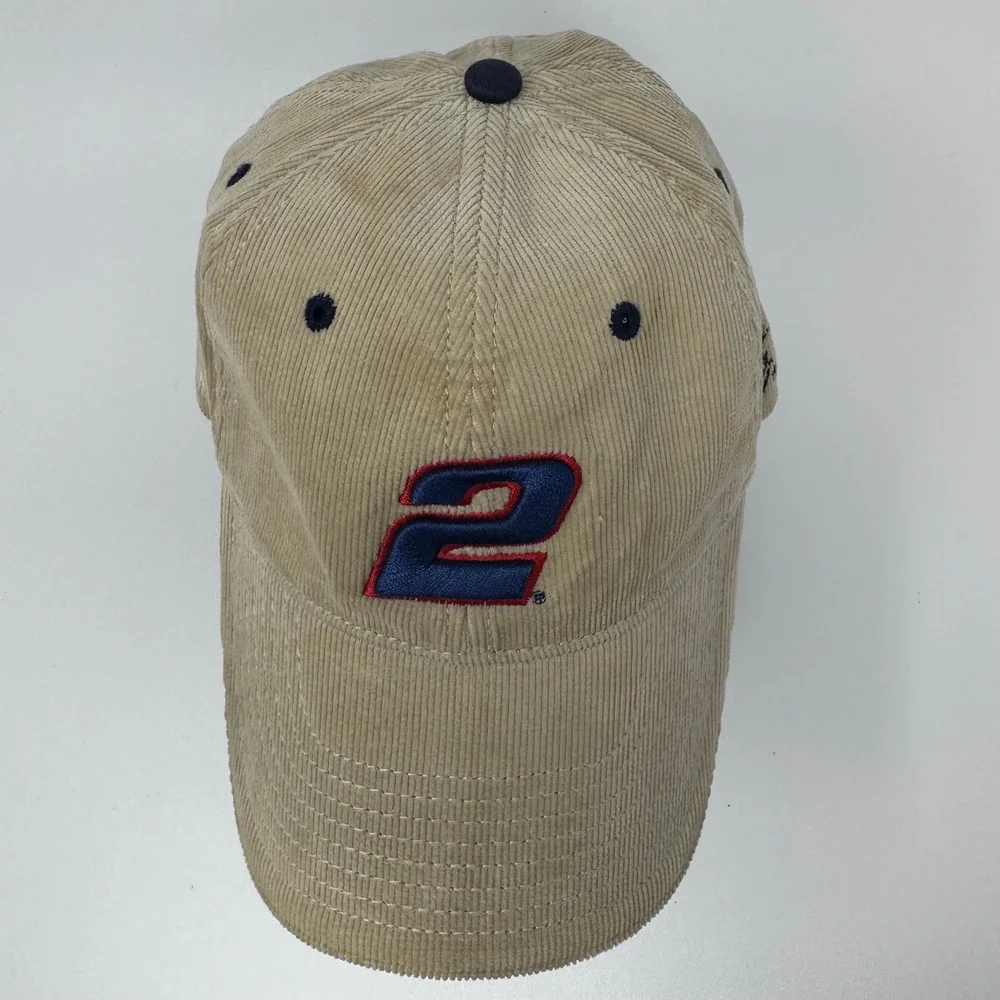 Chase Authentics Rusty Wallace Miller Lite Racing Corduroy Hat Mens A-Flex Tan 2